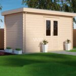 A small summerhouse with a flat roof