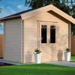 Small garden shed with a flat roof