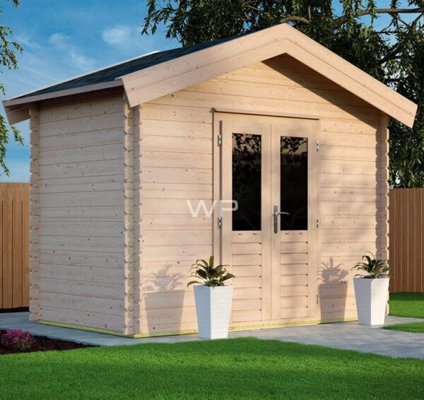 Small garden shed with a flat roof